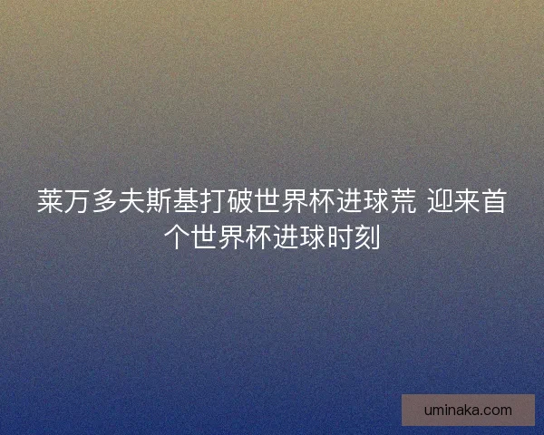 莱万多夫斯基打破世界杯进球荒 迎来首个世界杯进球时刻