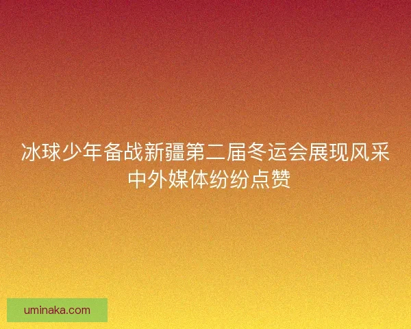冰球少年备战新疆第二届冬运会展现风采 中外媒体纷纷点赞